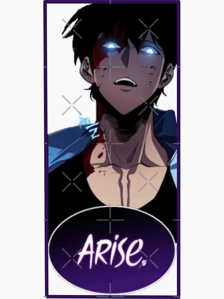 solo-leveling-sung-jinwoo-arise-sticker-by-ashuchiha6-redbubble