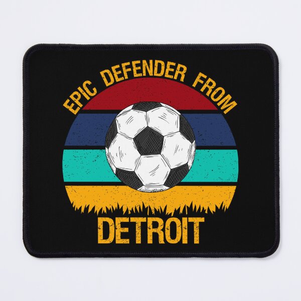 Item preview, Epic Defender From Detroit - Vintage Soccer Sticker designed and sold by mercedesfr47.