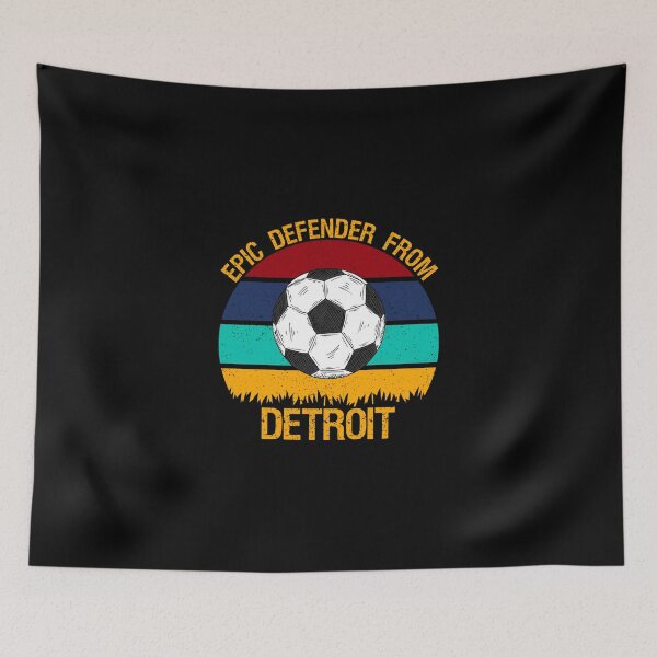 Item preview, Epic Defender From Detroit - Vintage Soccer Sticker designed and sold by mercedesfr47.