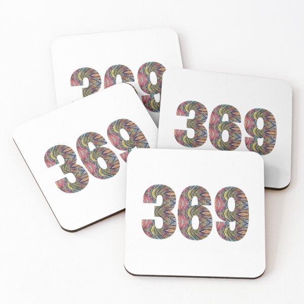 Item preview, 369- Tesla magic manifesting numbers with multicolored abstract interiors designed and sold by Mary Egan.
