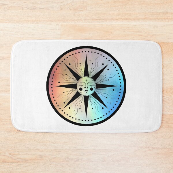 Item preview, Modern Holographic Celestial Boho Style Sun Face designed and sold by OnyxMoonDesigns.