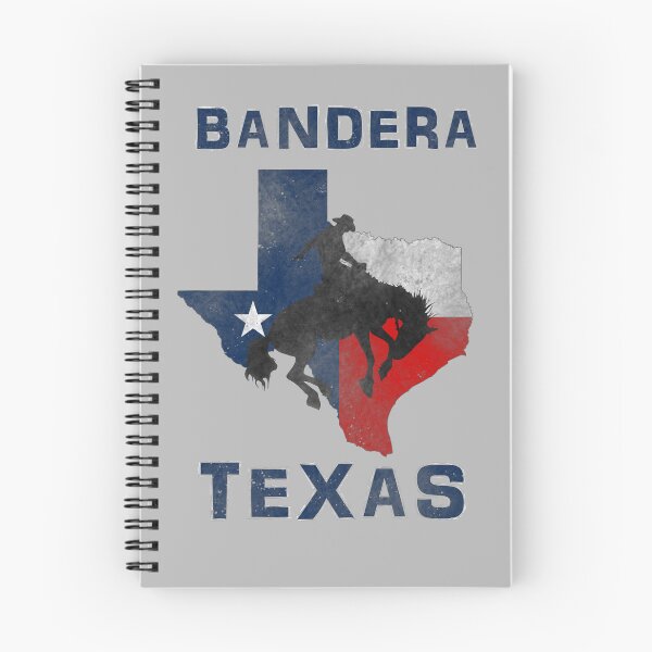 Item preview, Bandera Texas with state flag and Rodeo Cowboy silhouette by Mortal designs designed and sold by MortalDesigns.