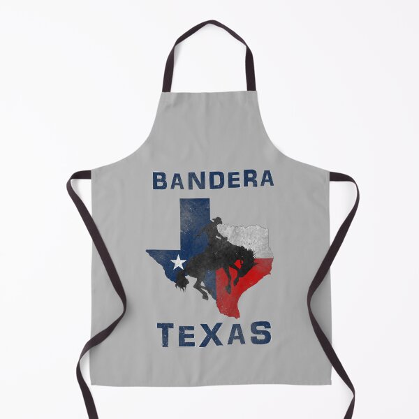 Artikelvorschau, Bandera Texas mit Staatsflagge und Rodeo-Cowboy-Silhouette von Mortal Designs entworfen und verkauft von MortalDesigns.
