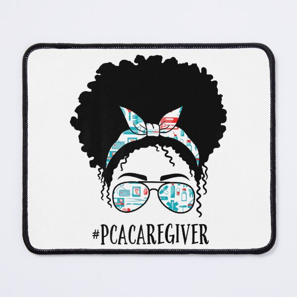 Item preview, PCA Caregiver Black Afro Messy Bun African American designed and sold by douglasgary019.