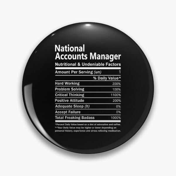 Item preview, National Accounts Manager  T Shirt - Nutritional Daily Factors Job Gift Item Tee designed and sold by anthonyodo.