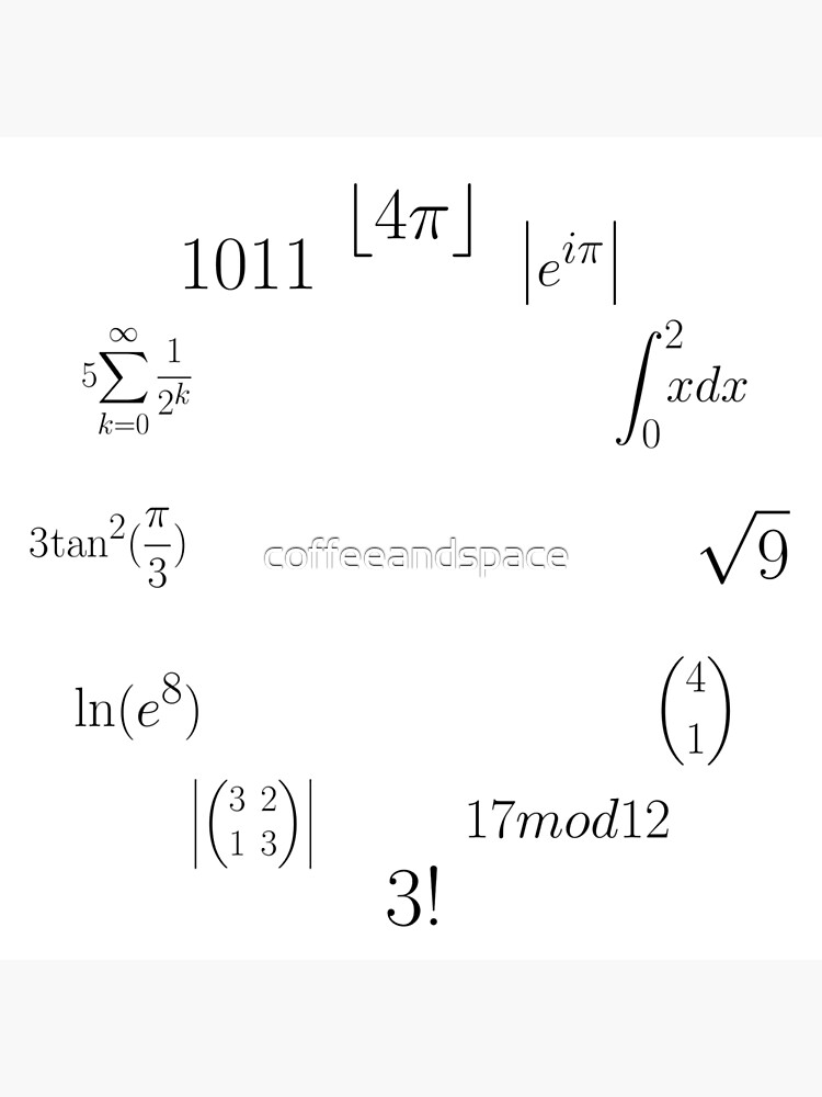 Mathematical Clock by coffeeandspace