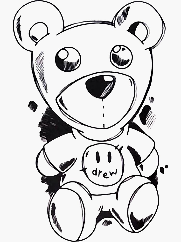 Coloring teddy bear card' Unisex Hoodie