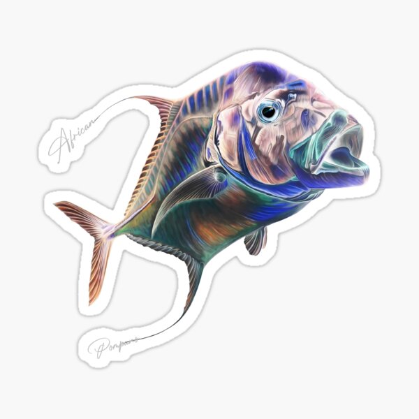 Giant Trevally Fish Boat Sticker Decal Compatible With Boston Whaler Boat  Fishing Decals Marine Vinyl 