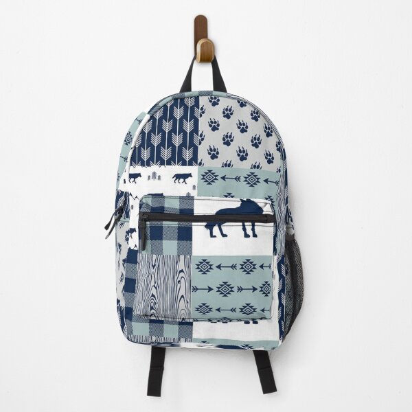 Item preview, Wolf Navy Blue Grey Gray pattern background designed and sold by EmilyFun.