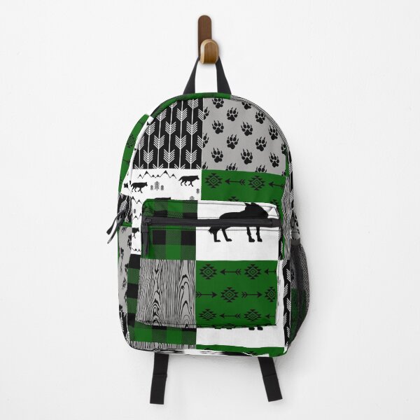 Item preview, Wolf green black grey cute pattern designed and sold by EmilyFun.
