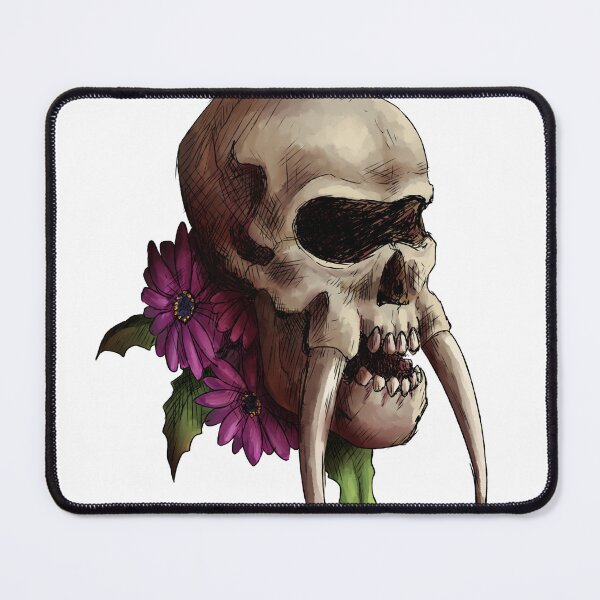 Item preview, Cyclops Skull with Flowers designed and sold by Shadehlyne.