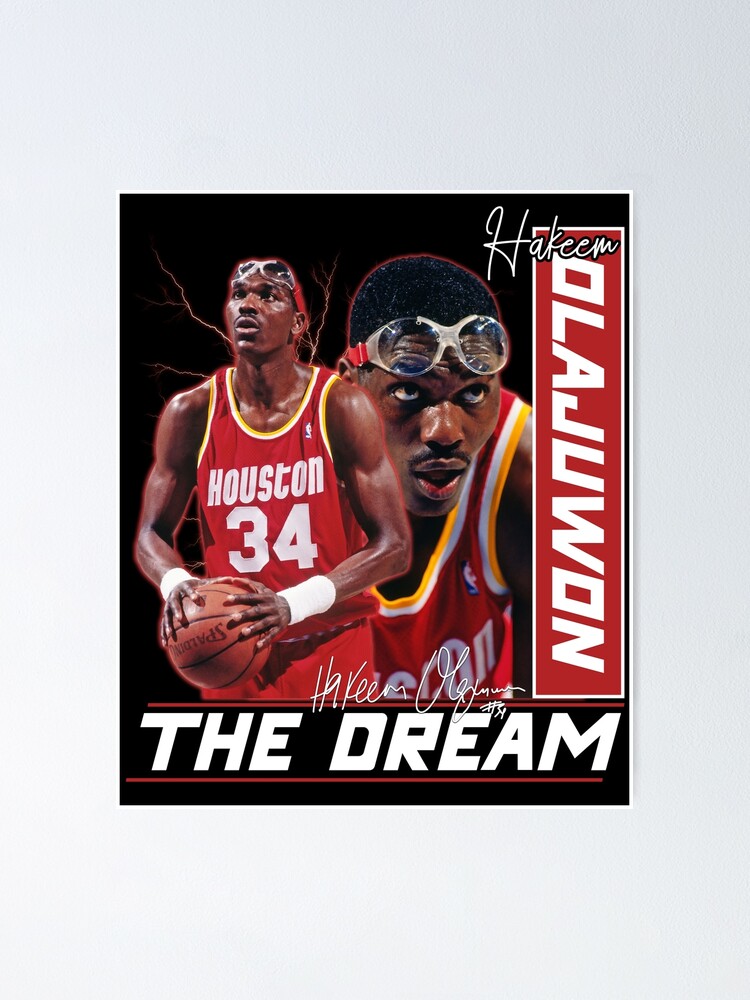 Vtg 90s Houston Rockets Spalding Hakeem The Dream Olajuwon
