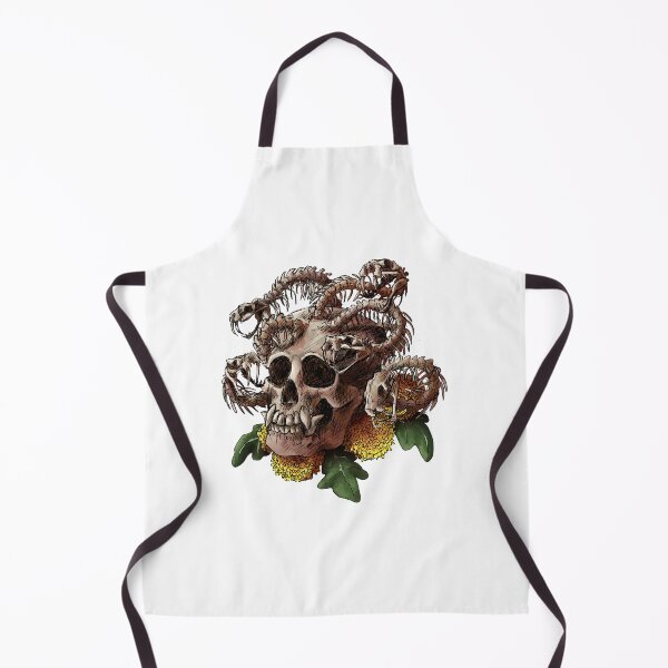 Item preview, Gorgon Skull with Flowers designed and sold by Shadehlyne.