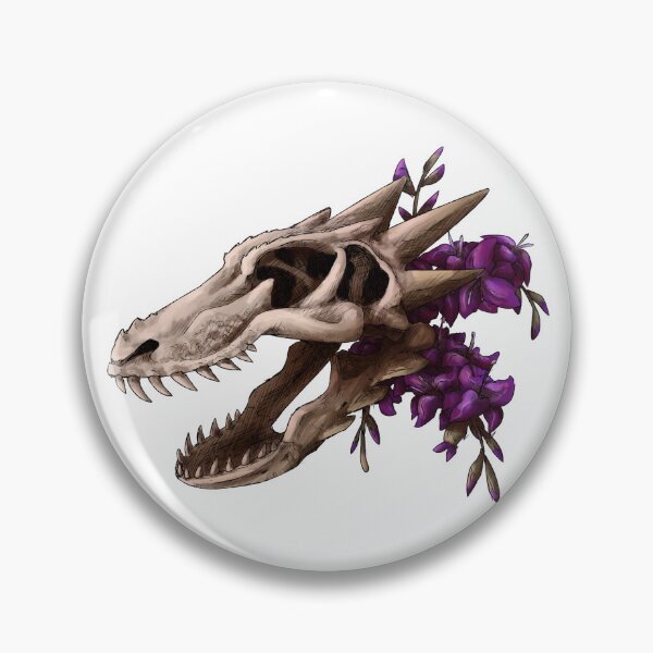 Item preview, Dragon Skull with Flowers designed and sold by Shadehlyne.