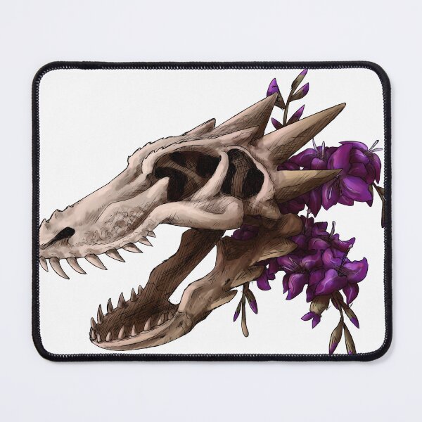 Item preview, Dragon Skull with Flowers designed and sold by Shadehlyne.