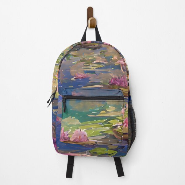 Item preview, Impressionism Water Lilies painting - Yoga - Abstract Art Flowers - Lotus designed and sold by CattlettArt.