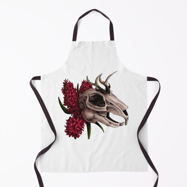 Item preview, Jackalope Skull with Flowers designed and sold by Shadehlyne.