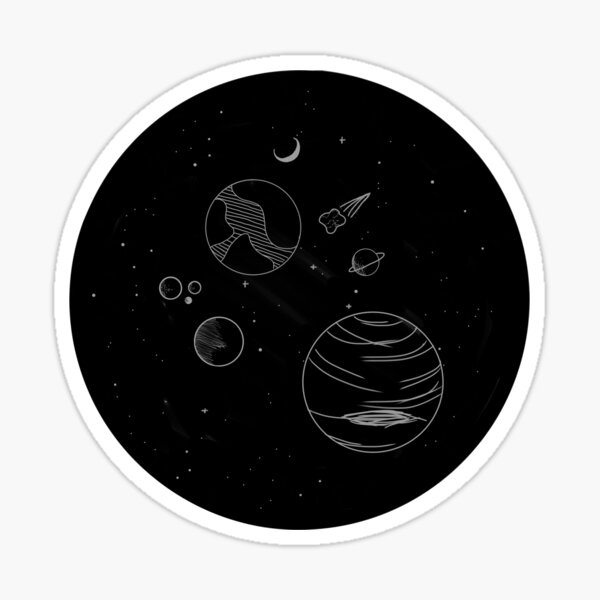 Glance to space Sticker