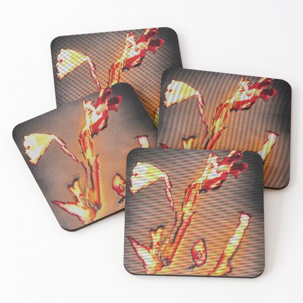 Item preview, Solarpunk Glitch Florals Lumen Print designed and sold by BioDigital-Jazz.