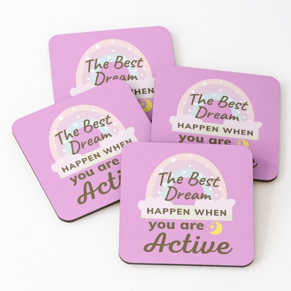 Item preview, The Best Dream Happen When You Are Active - Short Motivational Quote | Motivational Quotes About Life designed and sold by Delandor.
