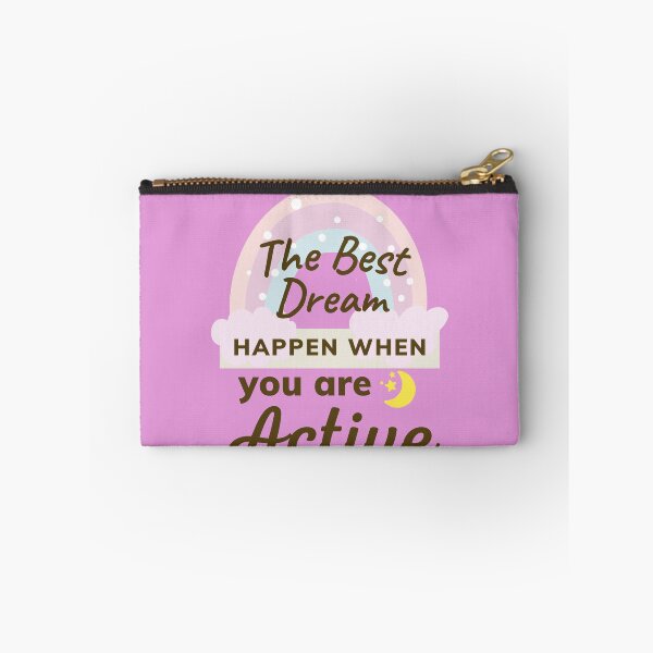 Item preview, The Best Dream Happen When You Are Active - Short Motivational Quote | Motivational Quotes About Life designed and sold by Delandor.