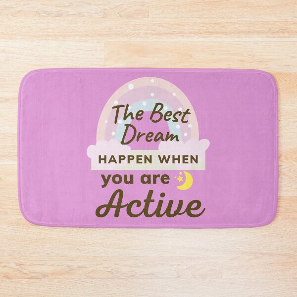 Item preview, The Best Dream Happen When You Are Active - Short Motivational Quote | Motivational Quotes About Life designed and sold by Delandor.