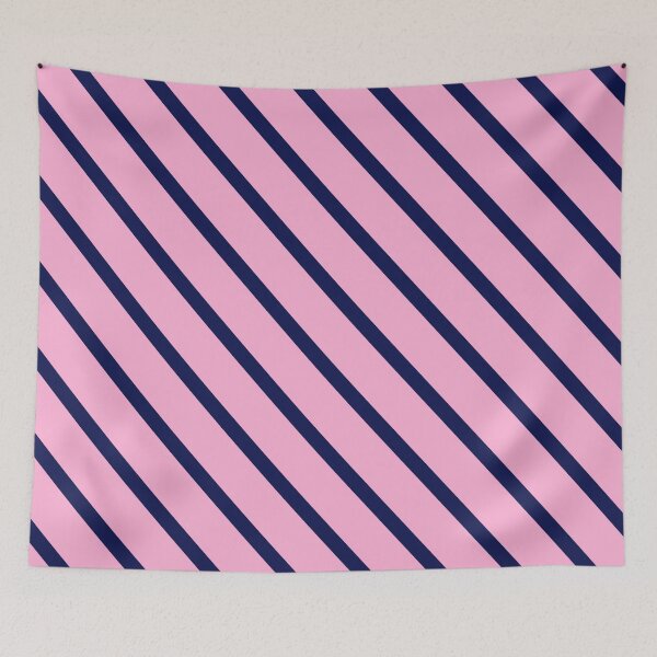 Item preview, Pink & Navy Blue Diagonal Lines designed and sold by Artistic  Ambience.