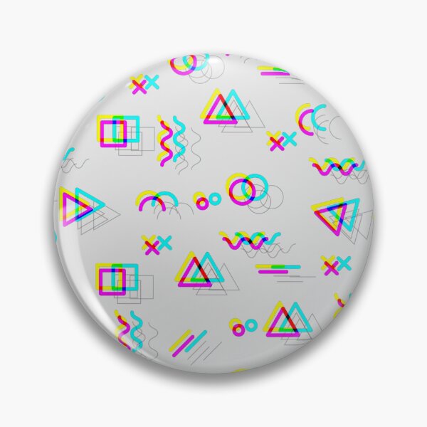 Item preview, Glitchy Mid Century Abstract Shapes in CMY designed and sold by brodolo.