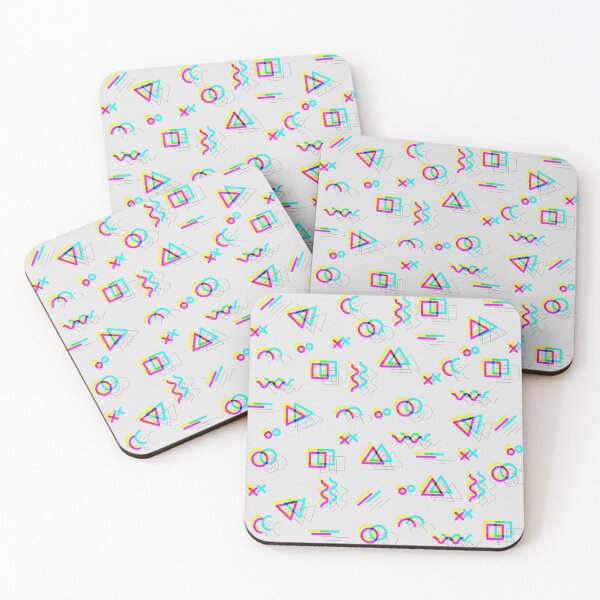 Item preview, Glitchy Mid Century Abstract Shapes in CMY designed and sold by brodolo.