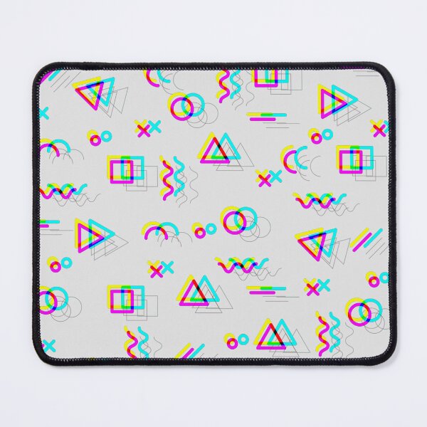 Item preview, Glitchy Mid Century Abstract Shapes in CMY designed and sold by brodolo.