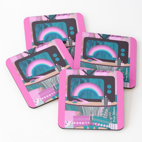 Item preview, Retro Rainbow Pink designed and sold by artbyomega.