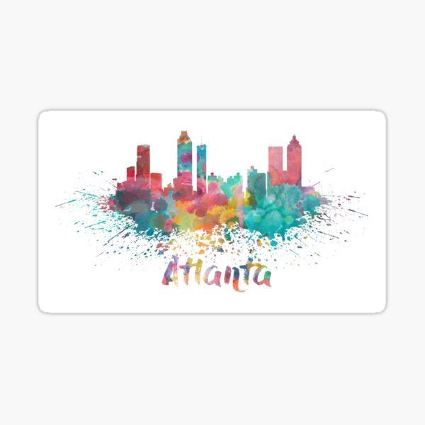 Ann Arbor Tees Atlanta, GA City Skyline - ATL Hot'Lanta Atlanta Braves Falcons T-Shirt