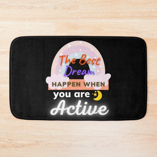 Item preview, The Best Dream Happen When You Are Active - Short Motivational Quotes | Motivational Quote About Life designed and sold by Delandor.