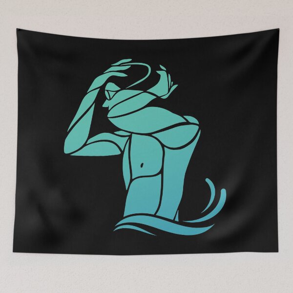 Item preview, Freestyle Swimmer with Creative Blue Wave Design Gift designed and sold by swimarts.