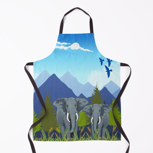 Item preview, Elephants in the Forest with Mountains in the Background designed and sold by CraftyAnimal.