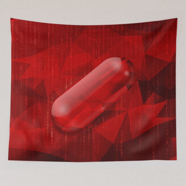 Item preview, red pill in red designed and sold by piakestore.