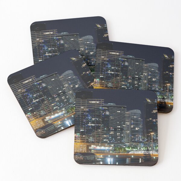 Item preview, Melbourne city docklands precinct nightscape full of lights designed and sold by James-Cole.