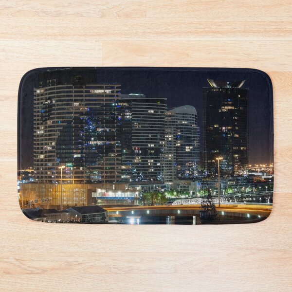 Item preview, Melbourne city docklands precinct nightscape full of lights designed and sold by James-Cole.