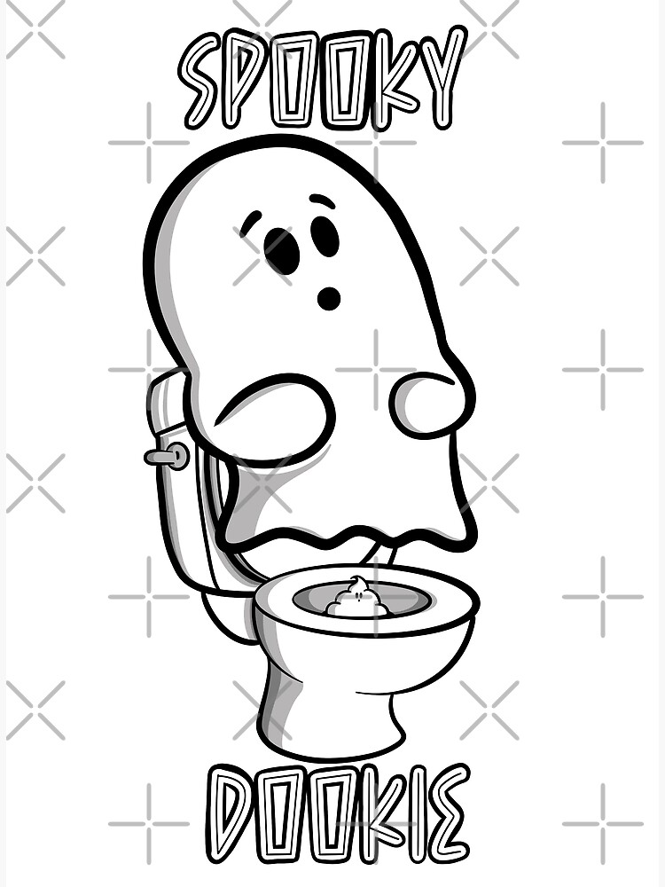 Spooky Dookie Ghost Toilet Poster For Sale By Artbynabes Redbubble