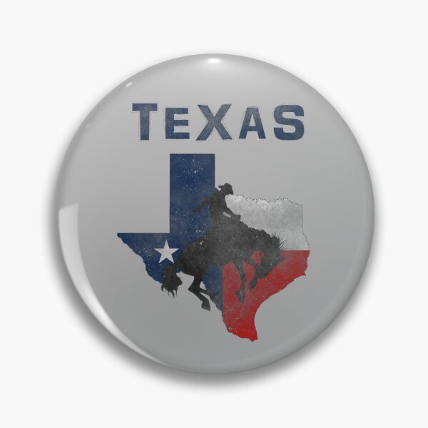Aperçu de l'œuvre Texas bleu avec les couleurs du drapeau de l'État et la silhouette d'un cow-boy de rodéo par Mortal Designs créée et vendue par MortalDesigns.