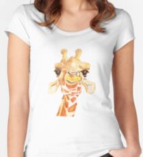 Giraffe Fitted Scoop T-Shirt