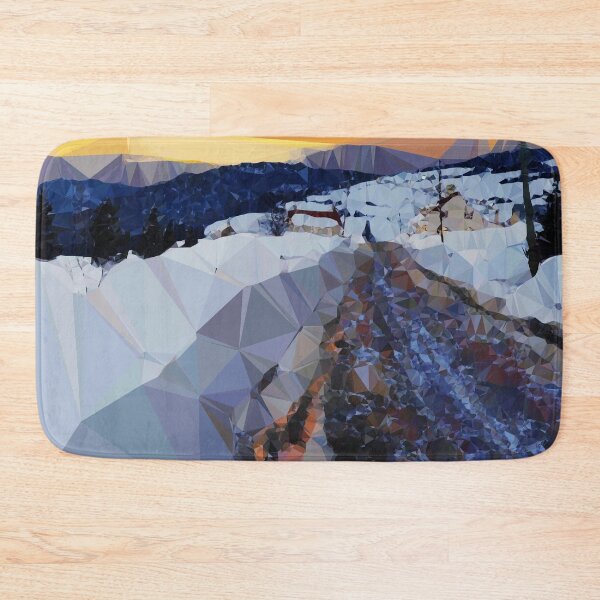 Item preview, Road in Snowy Landscape Low Poly Geometric  designed and sold by Vicky Brago-Mitchell®.