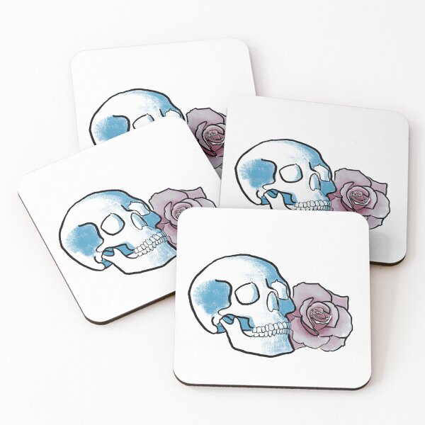 Item preview, Skull and rose designed and sold by RebelHeartAlley.