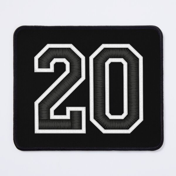 Item preview, 20 Black Jersey Sports Number twenty Football 20 designed and sold by elhefe.