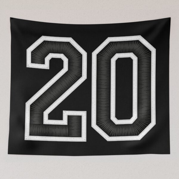 Item preview, 20 Black Jersey Sports Number twenty Football 20 designed and sold by elhefe.