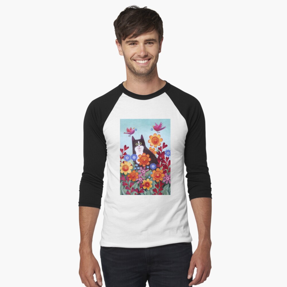 Item preview, Baseball ¾ Sleeve T-Shirt designed and sold by vickymount.