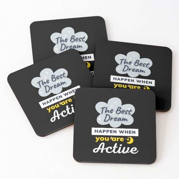 Item preview, The Best Dream Happen When You Are Active - Short Motivational Quotes | Motivational Quotes About Life designed and sold by Delandor.