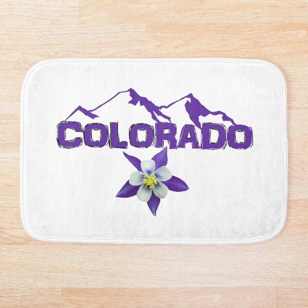Artikelvorschau, Colorado mit Akeleiblume und Berg Silhouette.2 entworfen und verkauft von MortalDesigns.