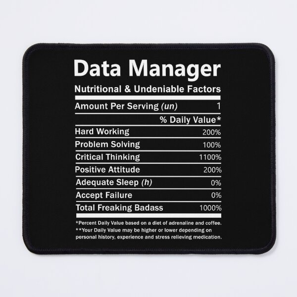 Item preview, Data Manager T Shirt - Nutritional Daily Factors Job Gift Item Tee designed and sold by gabridunc4.