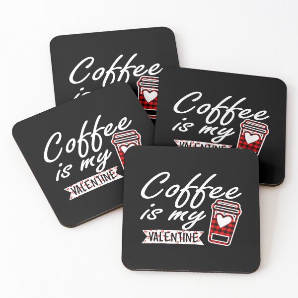 Item preview, Coffee is My Valentine Red Buffalo Plaid designed and sold by vincentalan.